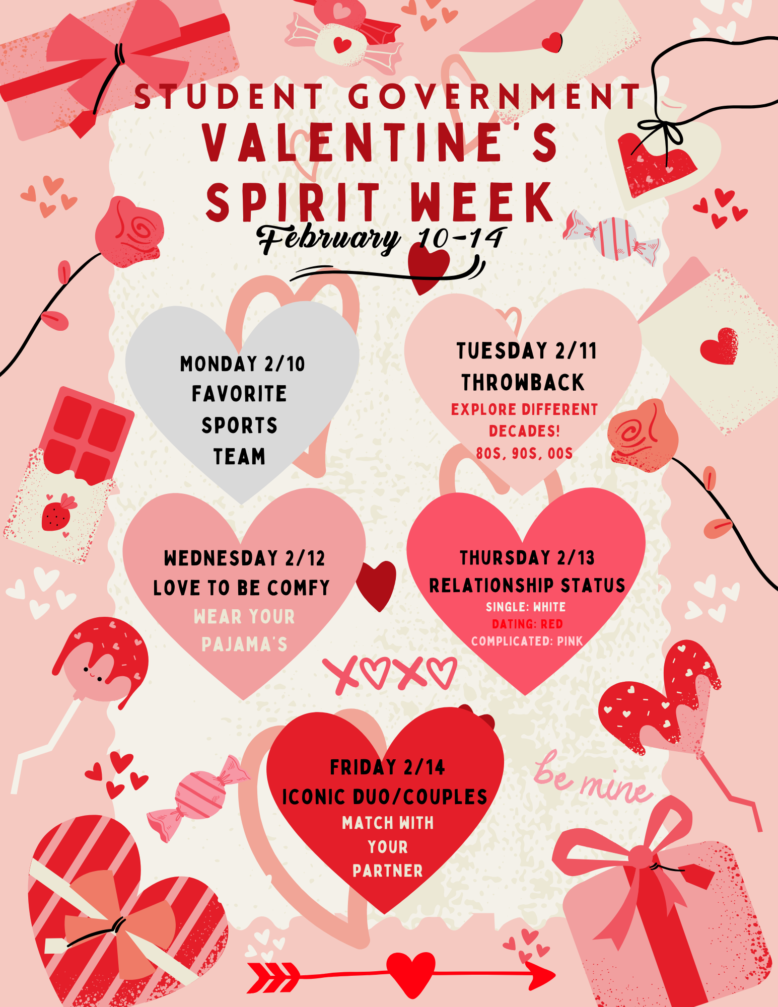 Student Government Valentines Spirit Week